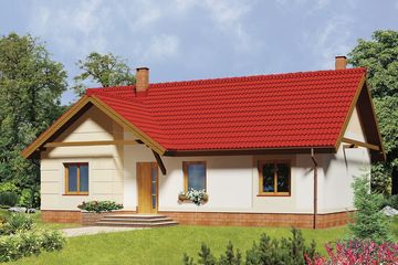  Projekt domu Bella (WOE1004) - projekt domu parterowego - Zdjęcie 1