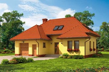  Projekt domu Pasadena (SLN1302) - projekt domu parterowego z poddaszem - Zdjęcie 1