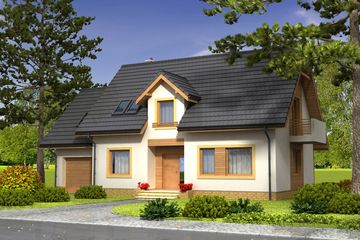  Projekt domu Rafaello 2 (WOF1029) - projekt domu parterowego z poddaszem - Zdjęcie 1