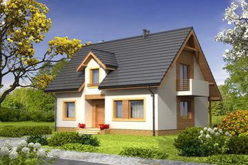  Projekt domu Rafaello (WOF1030) - projekt domu parterowego z poddaszem - Zdjęcie 1