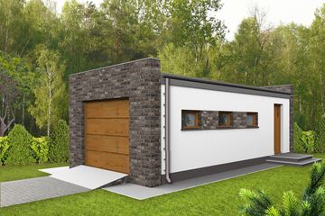  Projekt garażu G9 (WRF1505) - projekt garażu parterowego - Zdjęcie 1