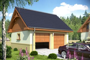  Projekt garażu G8 (WRF1506) - projekt garażu parterowego - Zdjęcie 1