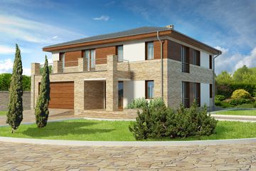  Projekt domu Siena DCP213a (WOB1106) - projekt domu z pełnym piętrem - Zdjęcie 1