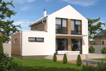  Projekt domu Rugby DCP290 (WOB1506) - projekt domu z pełnym piętrem - Zdjęcie 1