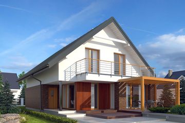  Projekt domu Ares (BSE1027) - projekt domu parterowego z poddaszem - Zdjęcie 1