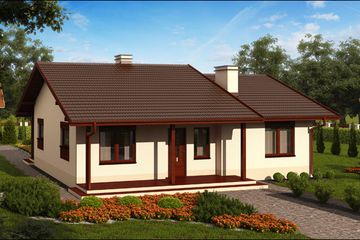  Projekt domu w Luizjanie Mini (KRN1039) - projekt domu parterowego - Zdjęcie 1