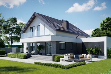  Projekt domu HomeKoncept 03 (KRX1003) - projekt domu parterowego z poddaszem - Zdjęcie 1