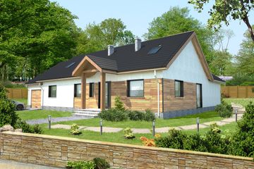  Projekt domu Pampeluna II LMB16a (WRB1385) - projekt domu parterowego - Zdjęcie 1