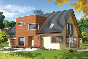  Projekt domu Hugo G2 (WRC1829) - projekt domu parterowego z poddaszem - Zdjęcie 1