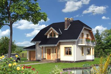  Projekt domu Celesta Mini (1168) (KRD2127) - projekt domu parterowego z poddaszem - Zdjęcie 1