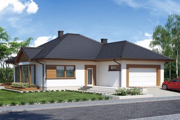  Projekt domu Herakles 2 (WRW1092) - projekt domu parterowego - Zdjęcie 1