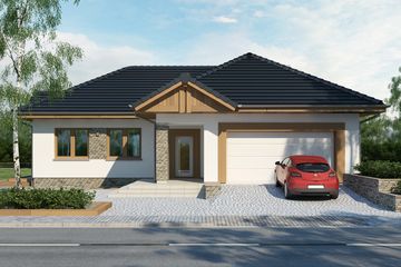  Projekt domu Heron 2 (WRW1093) - projekt domu parterowego - Zdjęcie 1