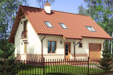  Projekt domu Rusałka (BSB1072) - projekt domu parterowego z poddaszem - Zdjęcie 1