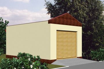  Projekt garażu G08 (WRB1398) - projekt garażu parterowego - Zdjęcie 1