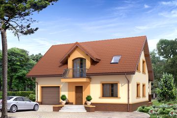  Projekt domu Arnika (BSA1580) - projekt domu parterowego z poddaszem - Zdjęcie 1