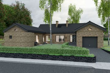  Projekt domu Kamp (WAF1001) - projekt domu parterowego - Zdjęcie 1