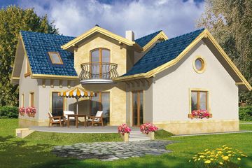  Projekt domu Dagmara B 2 garaże (WRD1323) - projekt domu parterowego z poddaszem - Zdjęcie 1