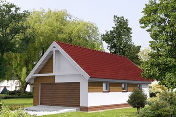  Projekt garażu G39 (WRB1495) - projekt garażu parterowego - Zdjęcie 1