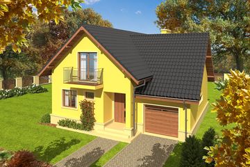  Projekt domu Domasława G1 (WRC2423) - projekt domu parterowego z poddaszem - Zdjęcie 1