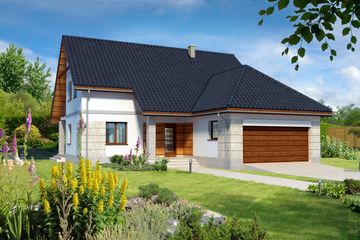  Projekt domu Dorset DCP199 (WOB1070) - projekt domu parterowego z poddaszem - Zdjęcie 1