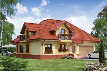  Projekt domu Adonis G2 (WRW1040) - projekt domu parterowego z poddaszem - Zdjęcie 1