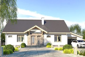  Projekt domu Gienia B PS (WRD1622) - projekt domu parterowego z poddaszem - Zdjęcie 1