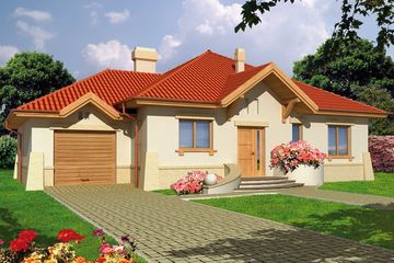  Projekt domu Horyzoncik B garaż Teriva (WRD1346) - projekt domu parterowego - Zdjęcie 1