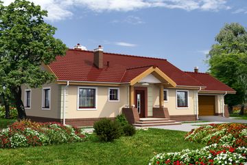  Projekt domu Rawenna II LMB74a (WRB1478) - projekt domu parterowego - Zdjęcie 1