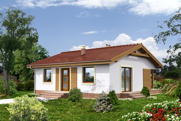  Projekt domu Cavalino II LMB77a (WRB1481) - projekt domu parterowego - Zdjęcie 1