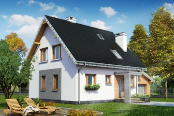  Projekt domu Ewa Neo (1375) (KRD2522) - projekt domu parterowego z poddaszem - Zdjęcie 1