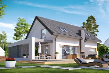  Projekt domu HomeKoncept-05 (KRX1005) - projekt domu parterowego z poddaszem - Zdjęcie 1