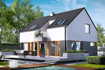  Projekt domu HomeKoncept-06 (KRX1006) - projekt domu parterowego z poddaszem - Zdjęcie 1