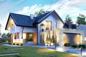  Projekt domu HomeKoncept-07 (KRX1007) - projekt domu parterowego z poddaszem - Zdjęcie 2