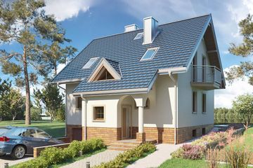  Projekt domu Fiona Stok (1088) (KRD2028) - projekt domu parterowego z poddaszem - Zdjęcie 1