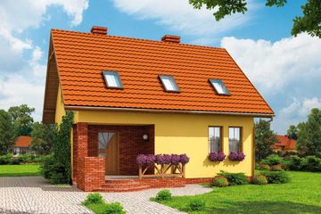  Projekt domu Sevilla 2 (SLN1316) - projekt domu parterowego z poddaszem - Zdjęcie 1