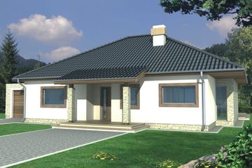  Projekt domu Antek 3B garaż (WRD1518) - projekt domu parterowego - Zdjęcie 1