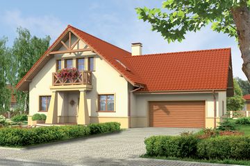  Projekt domu Karen G2 (WRC1861) - projekt domu parterowego z poddaszem - Zdjęcie 1