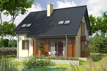  Projekt domu Robin (WRC1866) - projekt domu parterowego z poddaszem - Zdjęcie 1