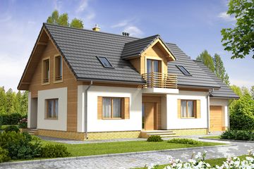  Projekt domu Kardamon G1 (WOF1045) - projekt domu parterowego z poddaszem - Zdjęcie 1