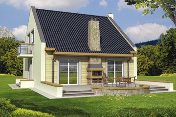  Projekt domu Jeżynka B garaż (WRD1370) - projekt domu parterowego z poddaszem - Zdjęcie 1