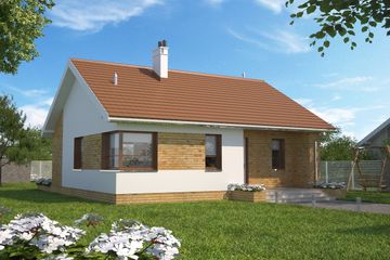  Projekt domu Hobart II LMB85a (WRB1499) - projekt domu parterowego - Zdjęcie 1