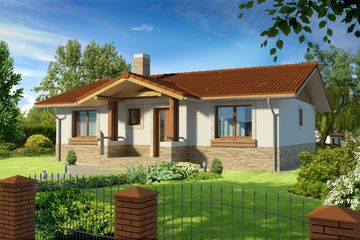  Projekt domu Asti LMB90 (WRB1501) - projekt domu parterowego - Zdjęcie 1