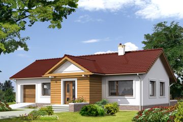  Projekt domu Vis LMB91 (WRB1502) - projekt domu parterowego - Zdjęcie 1