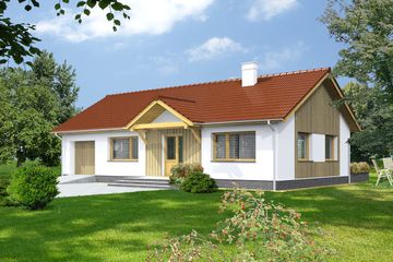  Projekt domu Vis II LMB91a (WRB1503) - projekt domu parterowego - Zdjęcie 1