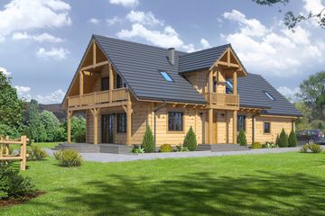  Projekt domu Milicz dw14 (KRP1565) - projekt domu parterowego z poddaszem - Zdjęcie 1