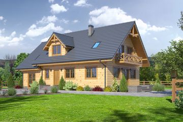  Projekt domu Świdowo dws (KRP1567) - projekt domu parterowego z poddaszem - Zdjęcie 1