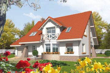  Projekt domu Jagienka G1 (WRC1766) - projekt domu parterowego z poddaszem - Zdjęcie 1