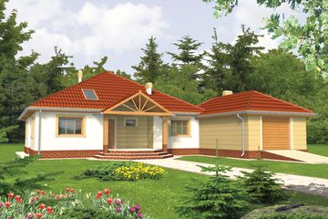  Projekt domu Kasandra G1 (WRC1768) - projekt domu parterowego z poddaszem - Zdjęcie 1