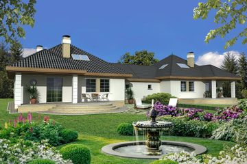  Projekt domu Magnolia B bliźniak (WRD1507) - projekt domu parterowego - Zdjęcie 1