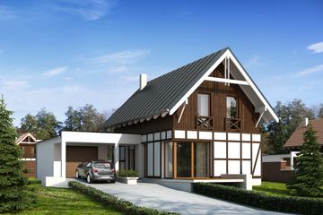  Projekt domu Teo 3 (BSA1697) - projekt domu parterowego z poddaszem - Zdjęcie 1